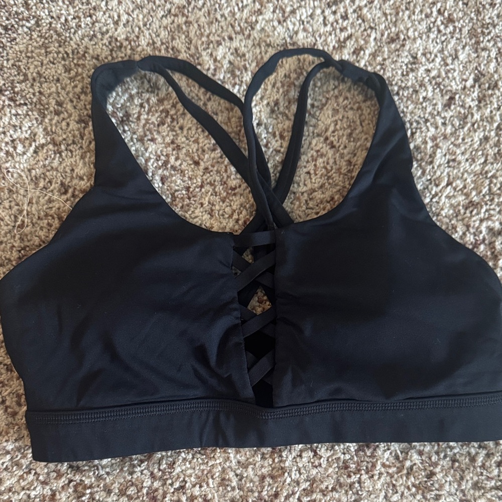 Lululemon Black Strappy Sports Bra